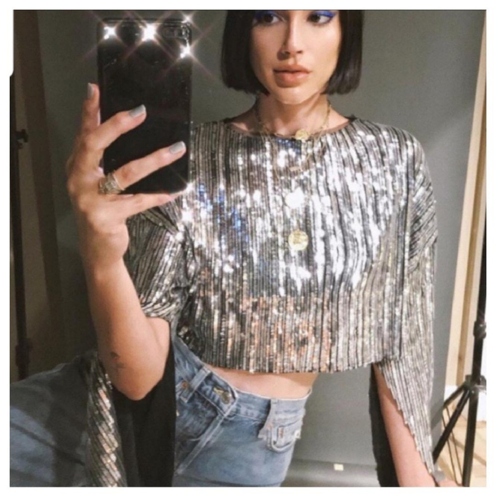 Zara sequin  top